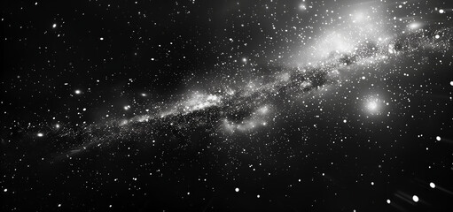 Wall Mural - starry sky with white stars on a black background.