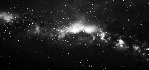 Wall Mural - starry sky with white stars on a black background.