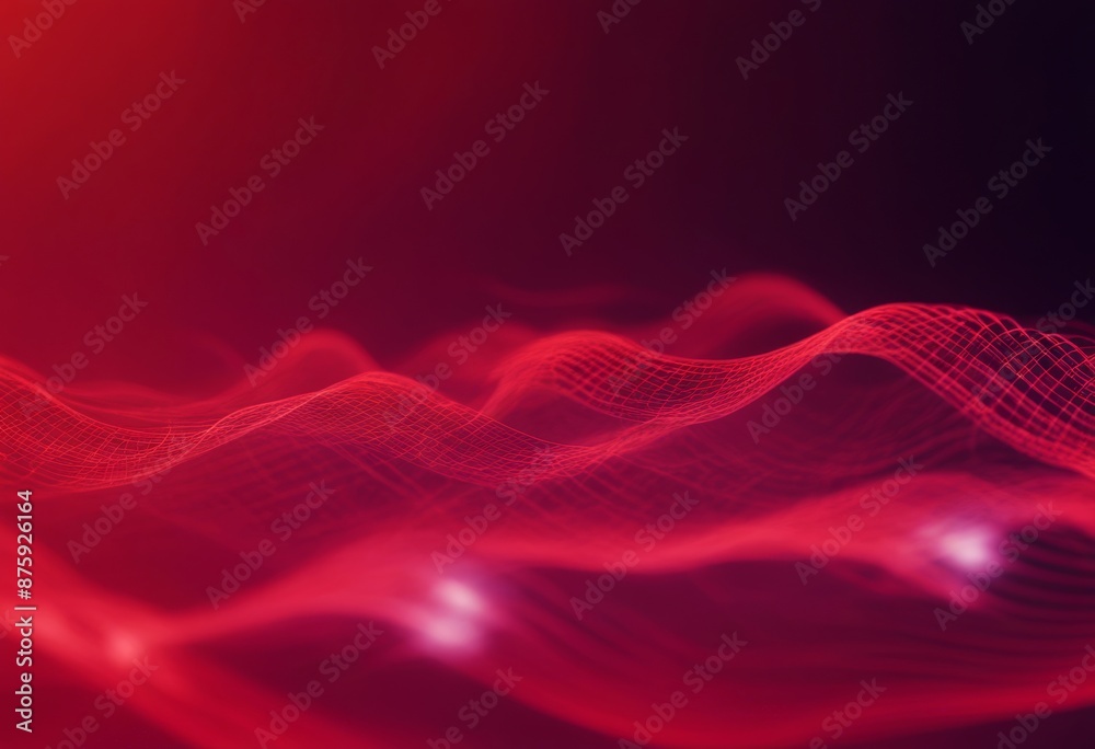 waves sound waveform visualization audio technology red copy ...
