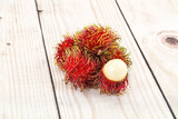 Sweet and juicy tropical rambutan