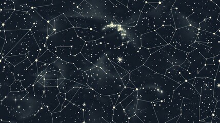 Sticker - celestial tapestry: a starry night sky
