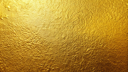 Poster - A close-up view of a textured, shiny gold surface