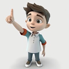 Poster - a cartoon boy is giving a thumbs up