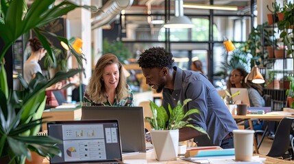 Poster - Collaborative Work Session in a Modern Office Space