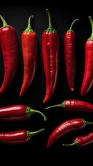 Poster - a bunch of red eggplant on a white background.