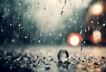 melancholic background droplet rain technology dark texture surface storm window wall blue weather