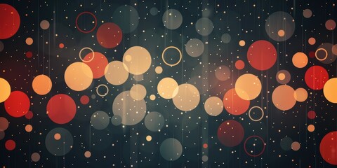 Wall Mural - Abstract Background With Colorful Circles and Stars