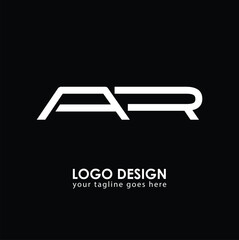 Wall Mural - AR AR Logo Design, Creative Minimal Letter AR AR Monogram