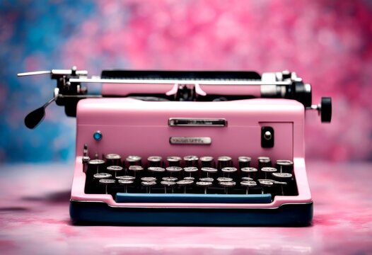 watercolor pink blue background typewriter old texture signs communication symbol graphic white design
