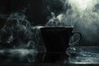 © Minerva Studio - Atmospheric photograph capturing a cup enveloped in swirling steam, set against a dark background with a subtle light, creating a moody and evocative still life scene