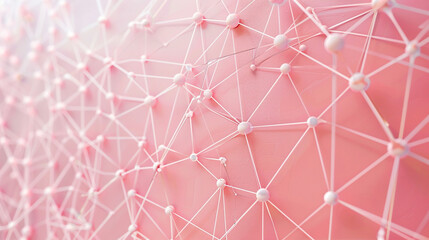 pink abstract background with a line connection