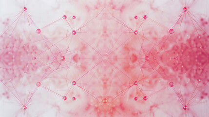 pink abstract background with a line connection