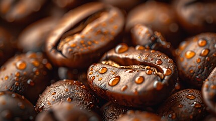 Poster - Aromatic Coffee Beans, Full-Screen Coffee Bean