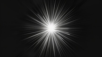 Wall Mural - A black and white photo of a bright light shining, AI