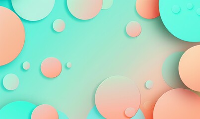 Poster - A colorful background with many circles of different sizes