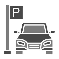 Canvas Print - Parking Icon