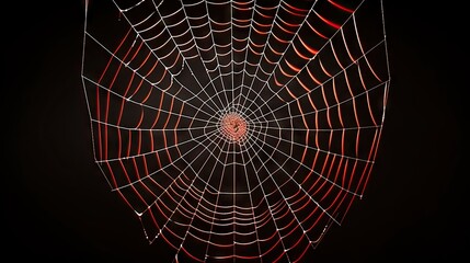 spider web in the morning