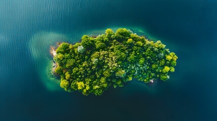 Canvas Print - An island with a lake image