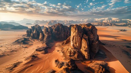 Sticker - Rock formations in the desert image