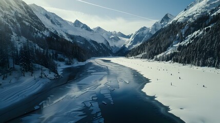 Poster - A snow-covered lake