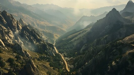 Wall Mural - A mountain pass img