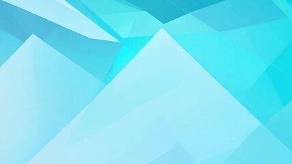 Poster - Abstract Blue And Turquoise Geometric Background Generative AI