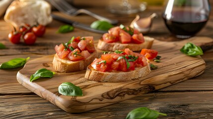 Sticker - Bruschetta with tomatoes laid out