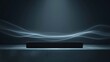 © Khuefa - Futuristic soundbar, holographic audio waves, advanced tech, sleek design