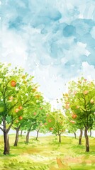 Wall Mural - orchard background