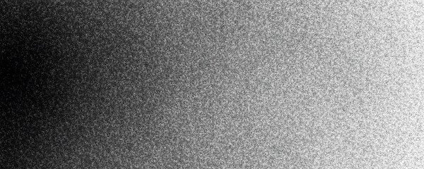Wall Mural - Black and white grainy textured banner header backdrop with gradient noise.