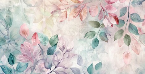 Wall Mural - The botanical dreamscape collage is a mesmerizing abstract work of art