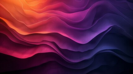 Wall Mural - Dark grainy gradient background purple red orange blue black colors banner poster cover abstract design, Generative AI