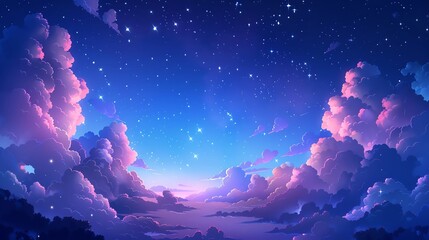 Wall Mural - Design a cartoonstyle image of a celestial vision leaving lots of room for text
