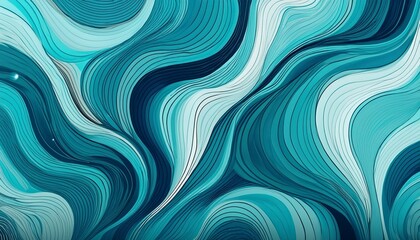 Poster - Abstract teal and turquoise marble texture background. Fluid, organic patterns ideal for creative, artistic projects or modern design elements. 