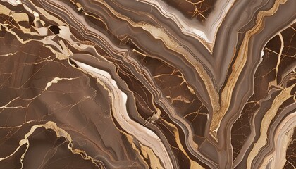 Sticker - Luxury marble texture background design, creative graphic decoration banner template; marbling effect of brown surface