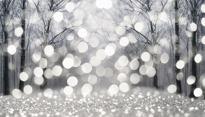 Wall Mural - fancy silver white glitter sparkle background for christmas snow or anniversary