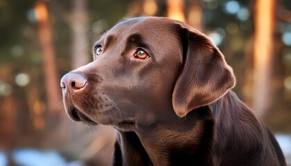 Wall Mural - chocolate labrador retriever