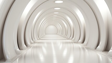 Canvas Print - a tunnel that has a blue and silver tunnel in it.