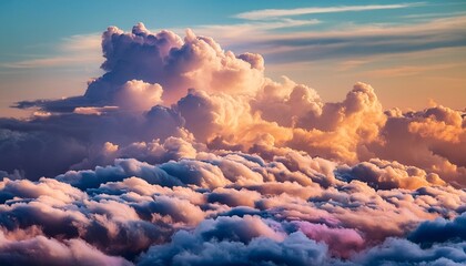 Wall Mural - abstract fantasy of colorful clouds