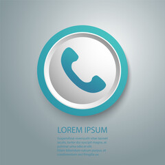 Poster - Phone icon flat style. vector illustration