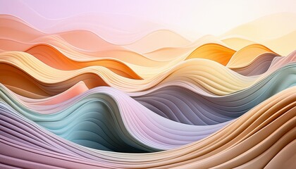 Wall Mural - abstract background with colorful wavy lines soft gradients vibrant colors smooth curves dynamic shapes