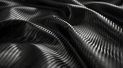 Poster - Sleek carbon fabric background with a textured pattern.