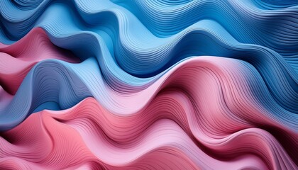 Wall Mural - generative ai illustration of colorful abstract background with pink and blue multicolored wavy surfaces