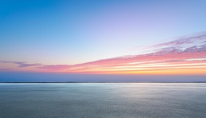 Poster - early morning light sky before sunrise soft purple pink and orange light on the horizon empty natural sky with colorful pastel tone colors for background vivid colors in modern mood