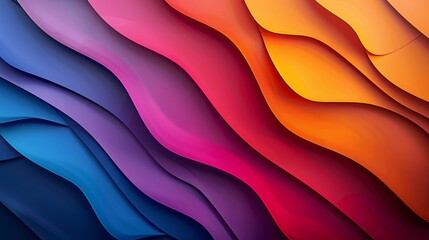 Wall Mural - Abstract Wavy Design in Vibrant Colors