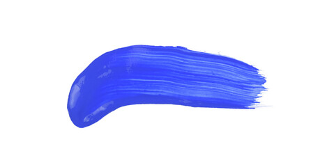 blue watercolor paint brush stroke isolated on transparent background. watercolor png.