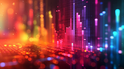 Poster - Abstract technology background depicting big data information flowing