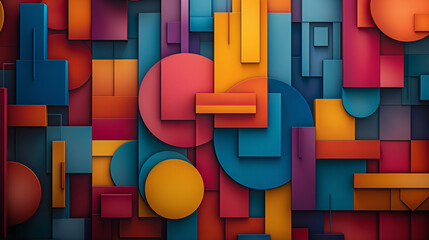 Aufkleber - Colorful abstract background with a three dimensional effect