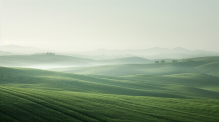 Poster - Calm peaceful Tuscany landscape. Background image. Created with Generative AI technology.