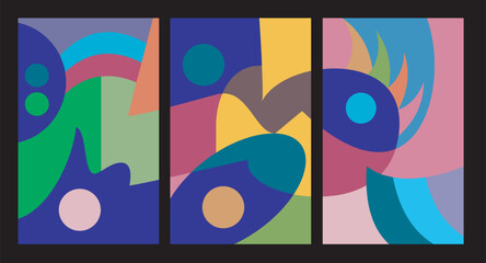 Poster - colorful abstract geometric art